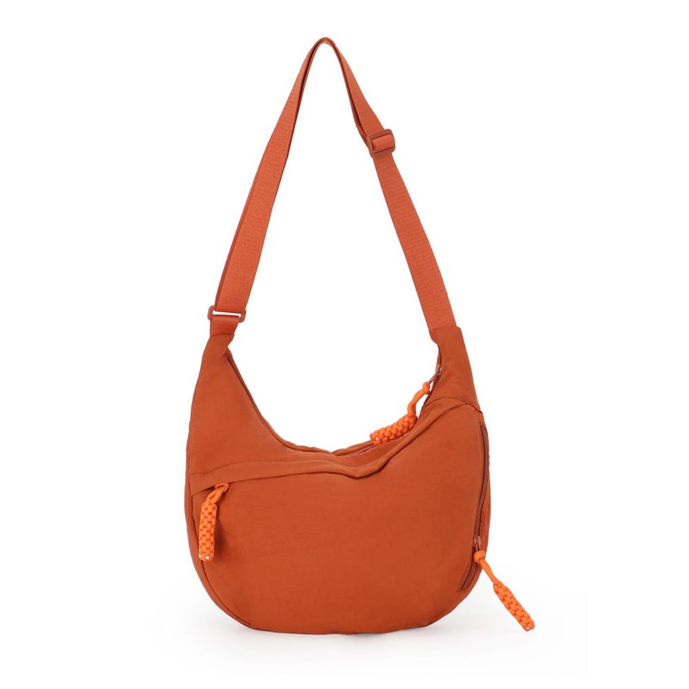 Crescent Bag & Men - Hobo Nylon Crossbody Bag With Multi-Pockets & :o)